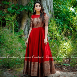 Ruby Red South Indian Fashion Gown