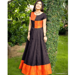 Checkers Black and Orange South Fashion Gown