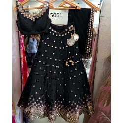 Banglori silk foil mirror Lehenga choli with dupatta