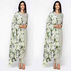 Grey Cotton StyliSh Salwar Suit