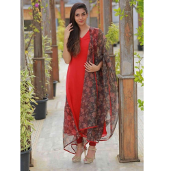 Red Sober Salwr Suit