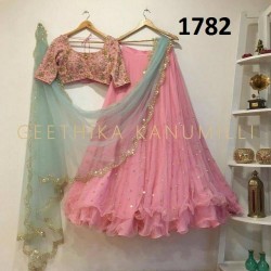 Beautiful Georgette Designer Lehenga Choli | South Indian Lehenga Choli |