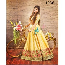Wedding Special Yellow Silk Lehenga Choli