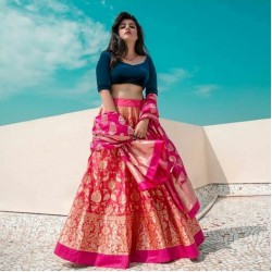Stylish banarasi silk lehenga