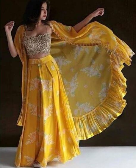 yellow designer dress for haldi