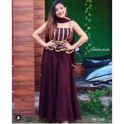 crop top and plazo dress