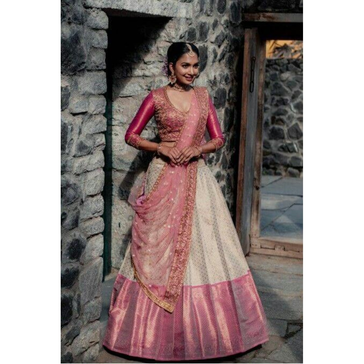 Green Color Bandhani Printed Pure Gaji Silk Gujarati Chaniya Choli –  Looknbook Art