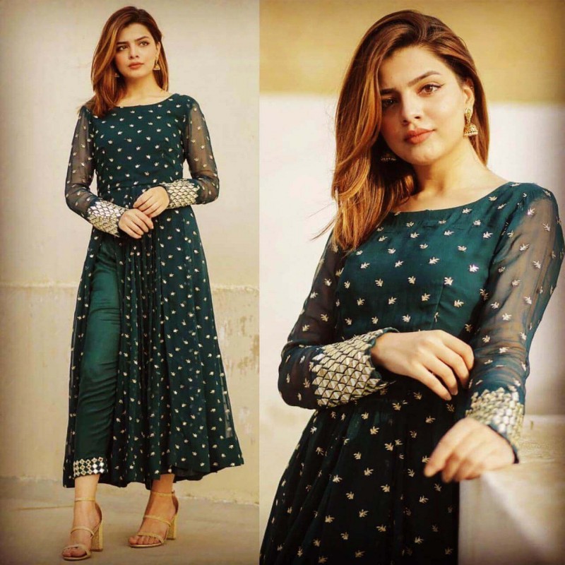bottle green colour pant