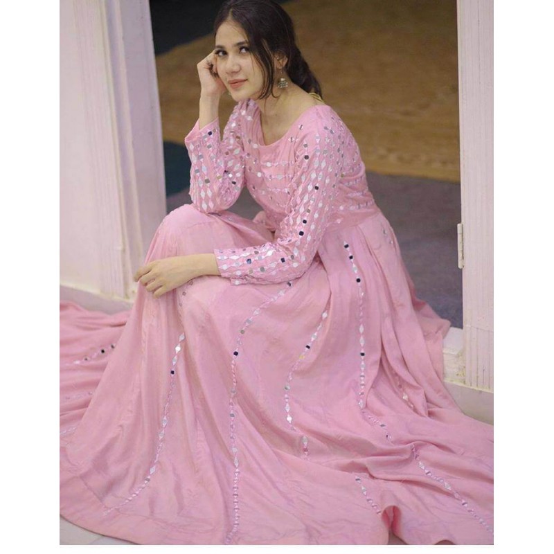 mirror work frock