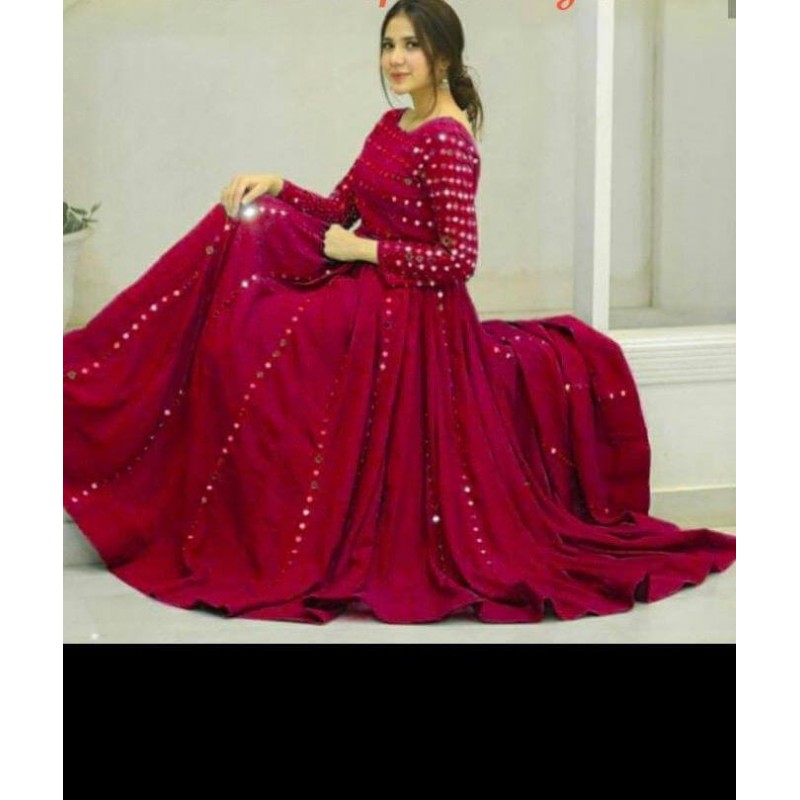 mirror work frock