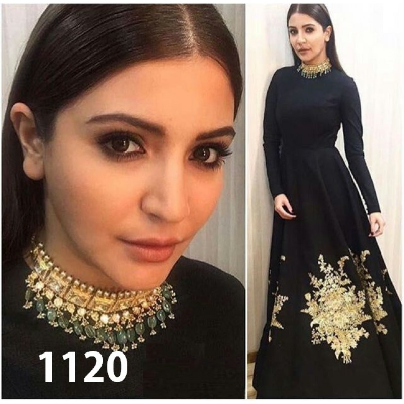 anushka sharma black lehenga