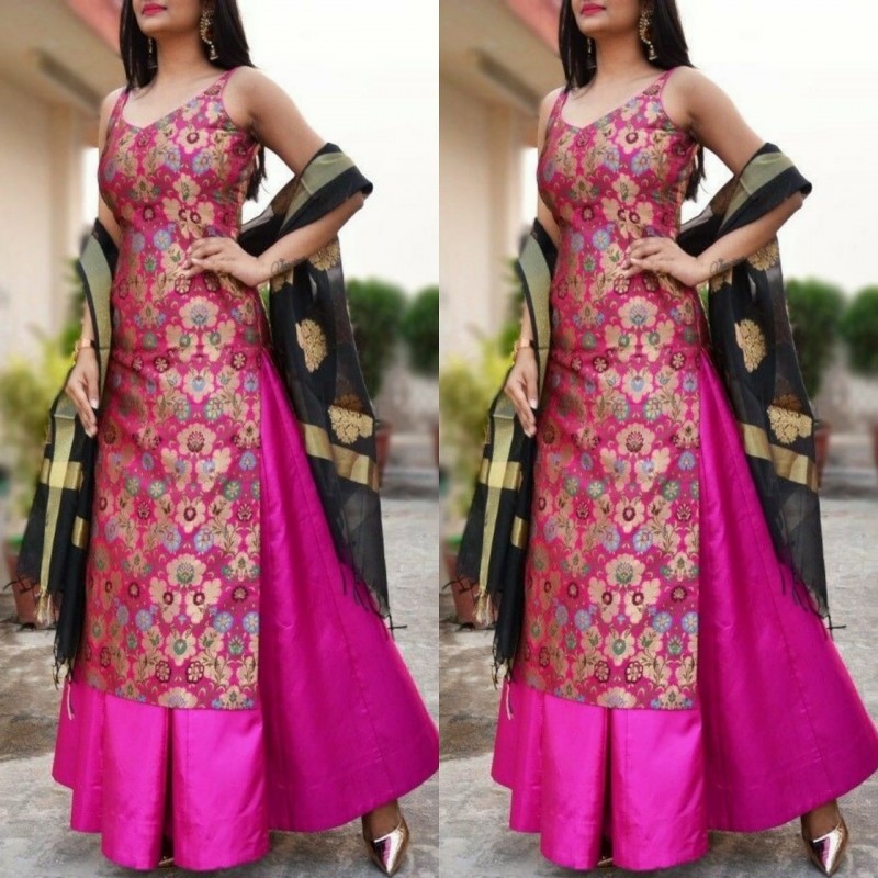 banarasi suit neck design