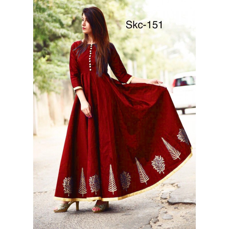 dress designs for silk material