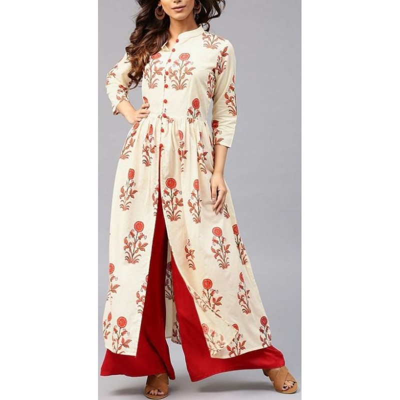 kurti cut in middle