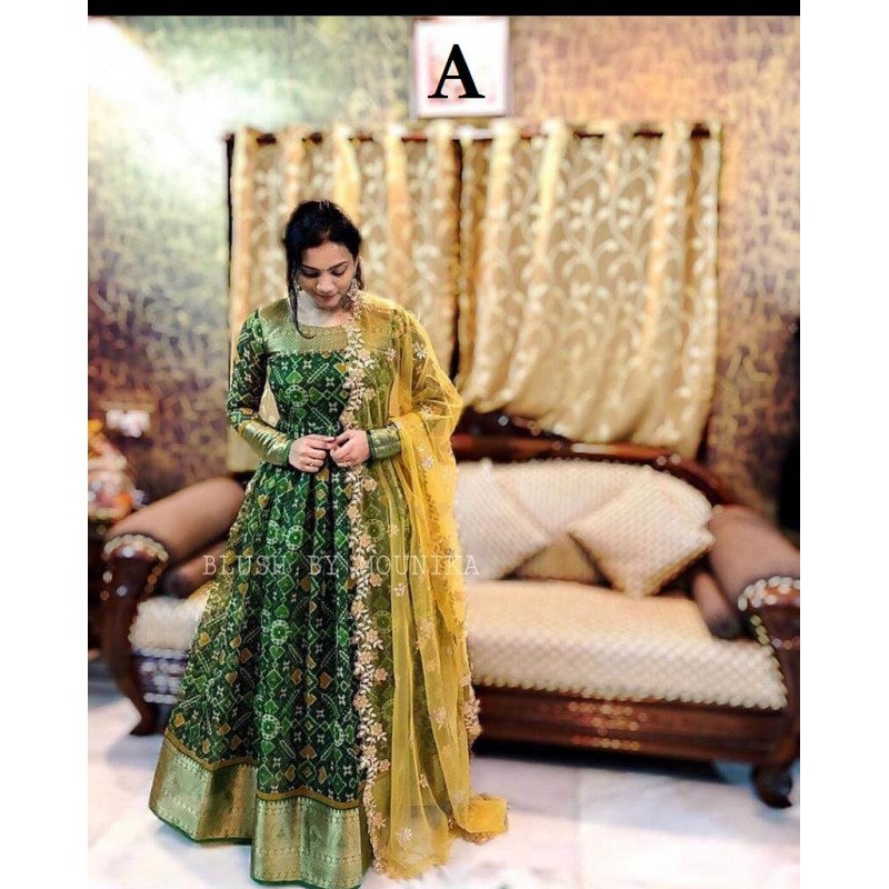 stitched anarkali gown