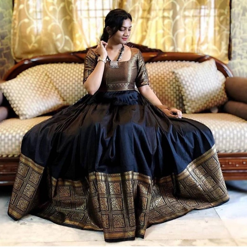 black color frock design