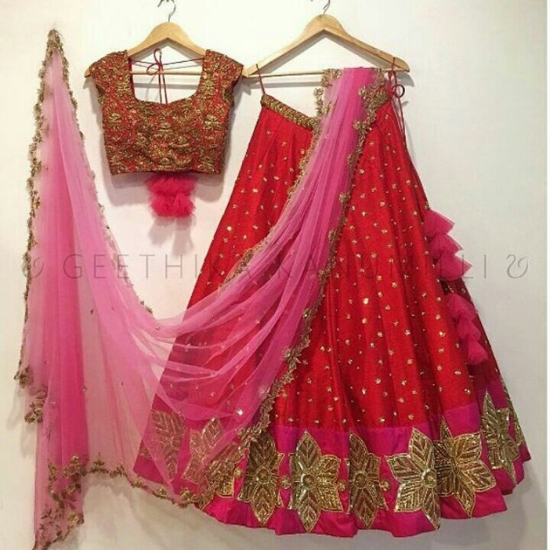 taffeta lehenga choli