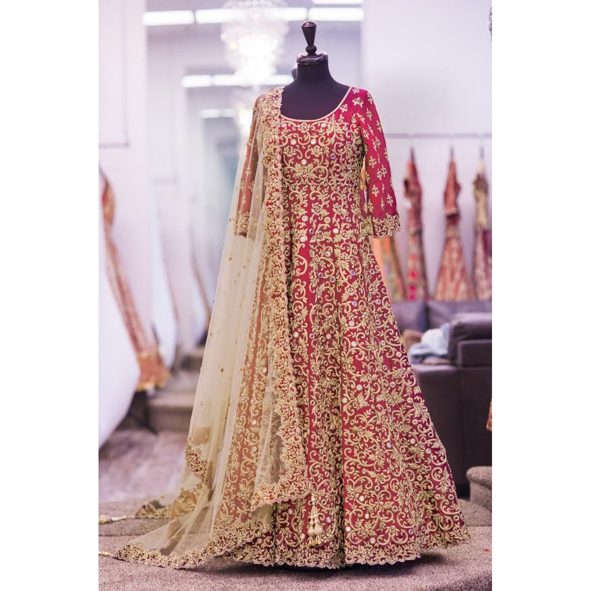 heavy embroidery gown