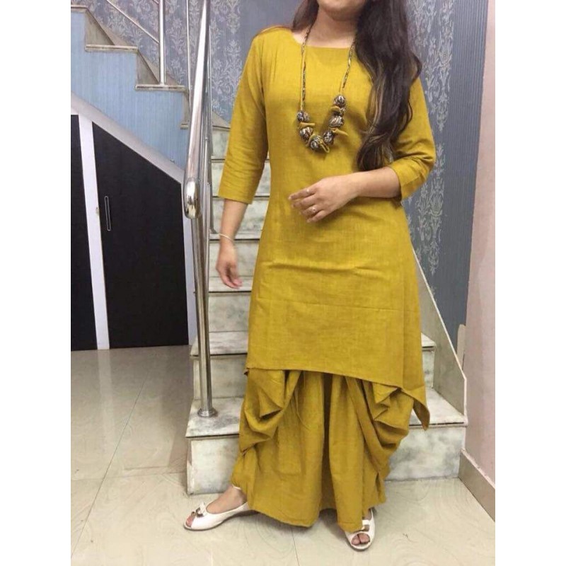 anarkali kurti with dhoti