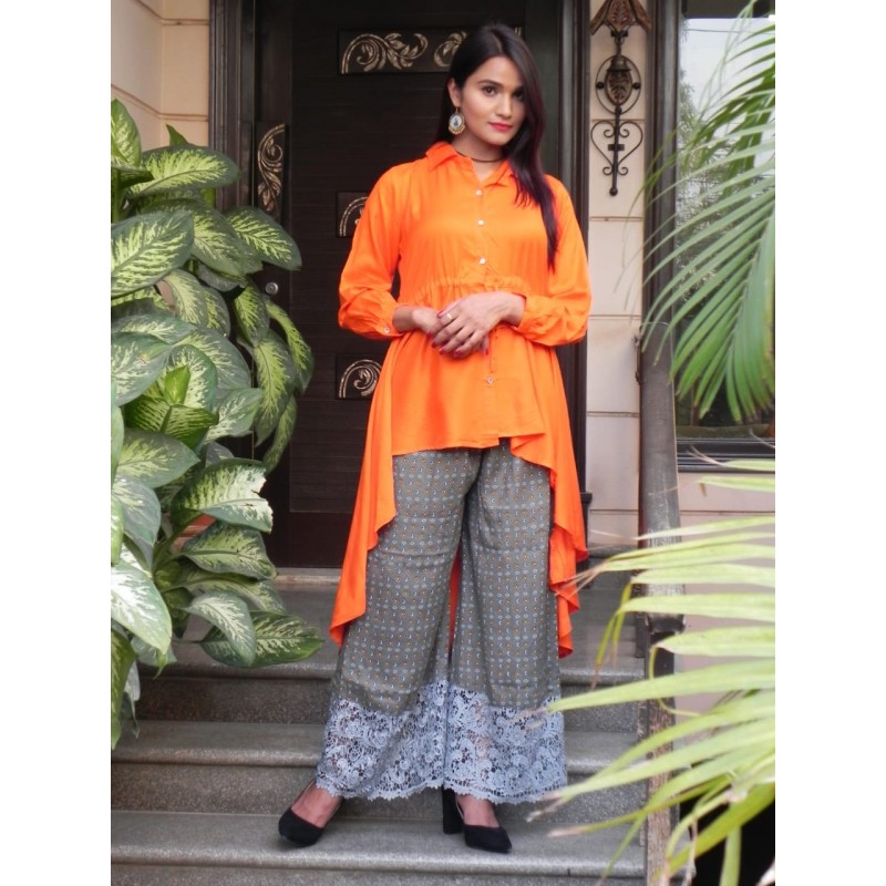 up down designer kurti