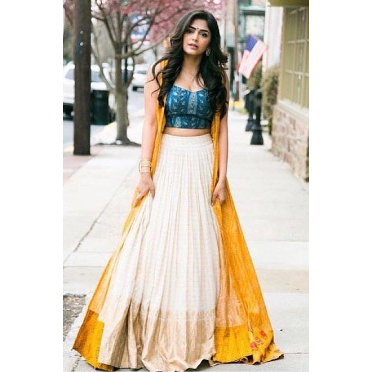Powder Blue Georgette Sharara Set | Payal Singhal – KYNAH