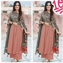 FROCK STYLE KURTIS WITH PLAZO IN SINGLE PIECE DEALER