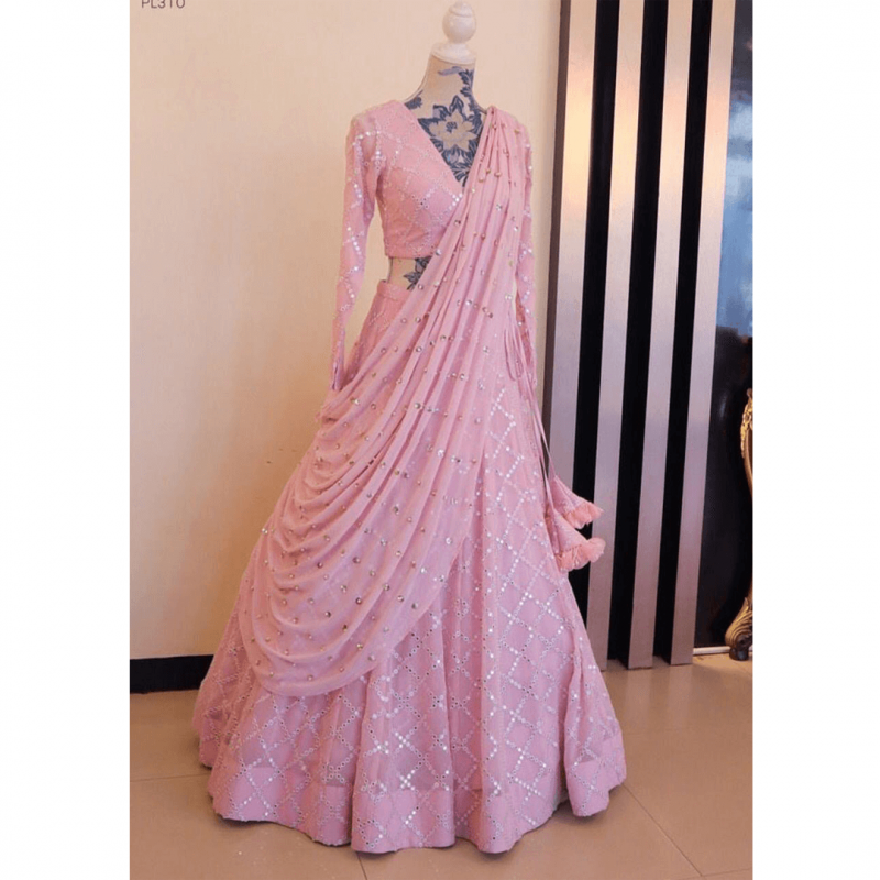 pink ghagra choli