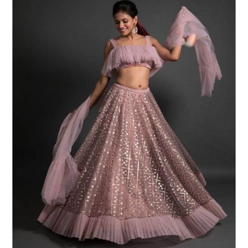 pastel lehenga choli