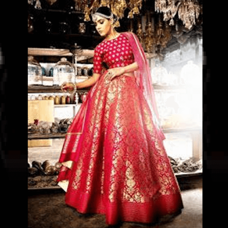 banarasi silk bridal lehenga