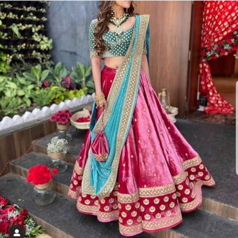pastel shade lehenga