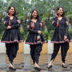Navratri Kedia Dhoti Mesmora-Dholida-2 - ArtistryC Fashion Store | Garba  outfit, Fashion, Women