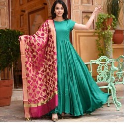 gown with banarasi dupatta online