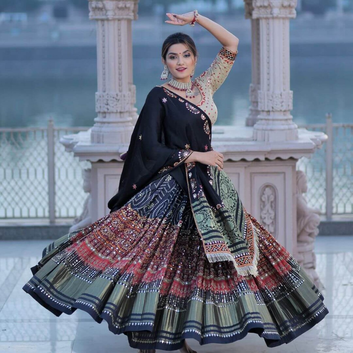 Beautiful print Navratri lehenga choli 