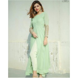 Green Color Chanderi Cotton Digital Print Pakistani Readymade Palazzo Suit  -5738164300 | Heenastyle