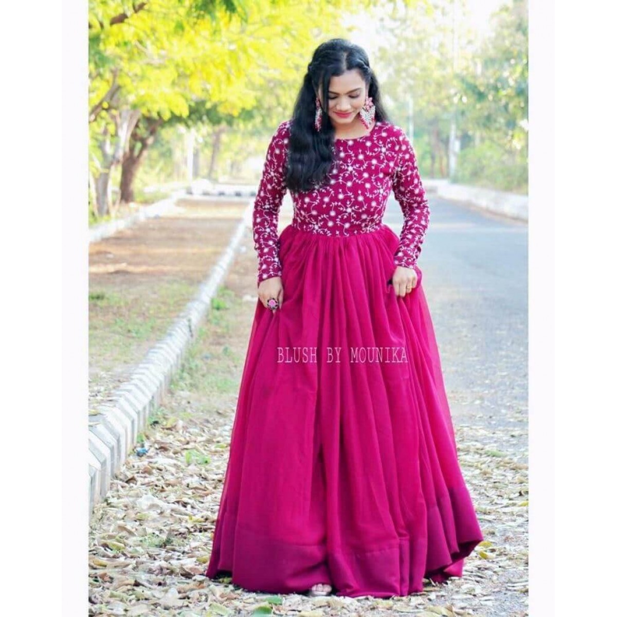 South Indian style designer gown in 6 ...