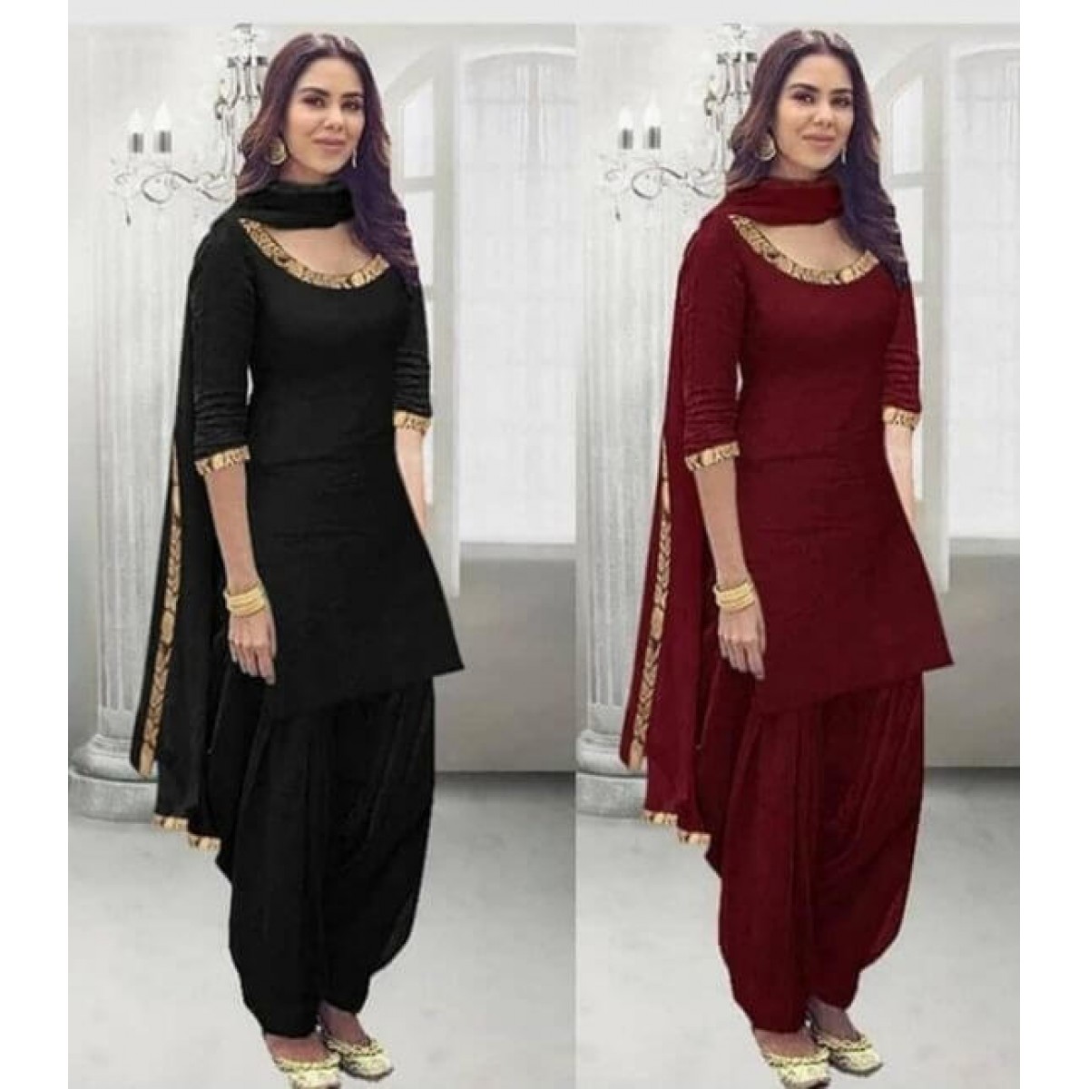 Navy Blue Heavy Designer Art Silk Punjabi Patiala Style Suit - Indian Heavy  Anarkali Lehenga Gowns Sharara Sarees Pakistani Dresses in  USA/UK/Canada/UAE - IndiaBoulevard
