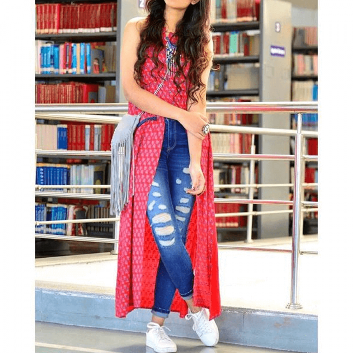 GOLDEN MAANYA Vol-1 Gold foil Printed Middle cut kurti Wholesale catalog