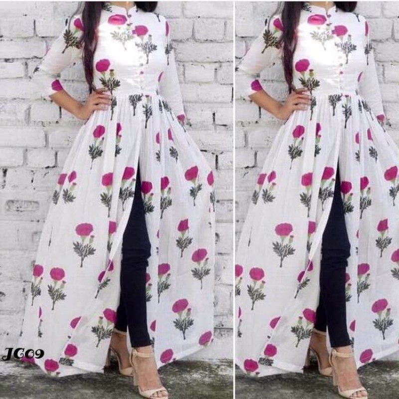 kurti cut in middle