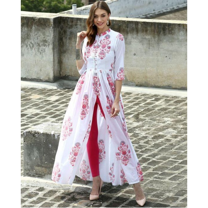 slit kurti neck design