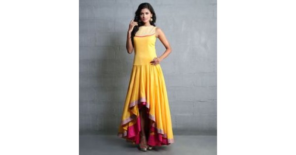 gown yellow colour