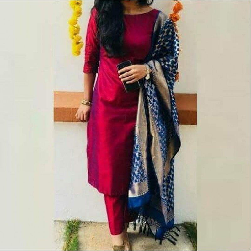 salwar suit with banarasi dupatta